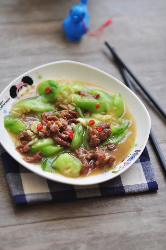 丝瓜烩牛肉