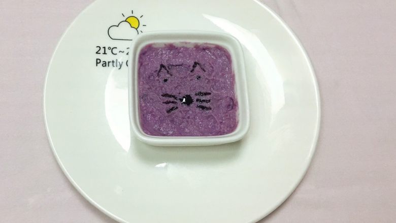奶香紫薯泥,成品