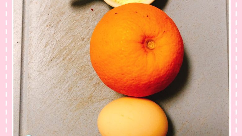 香橙蒸蛋,食材如图