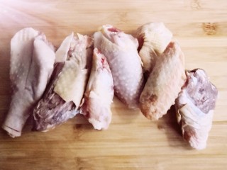 芋儿鸡,鸡腿鸡翅一起解冻。