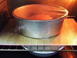 黑麦哈斯面包,烤箱发酵档，发酵60分钟，底部放一碗热水，中间更换一次热水。