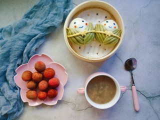 萌粽豆沙包,美味的早餐!