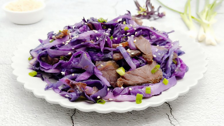 紫甘蓝炒牛肉