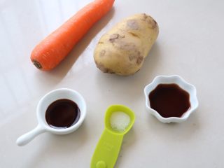 土豆丝炒胡萝卜,准备食材；