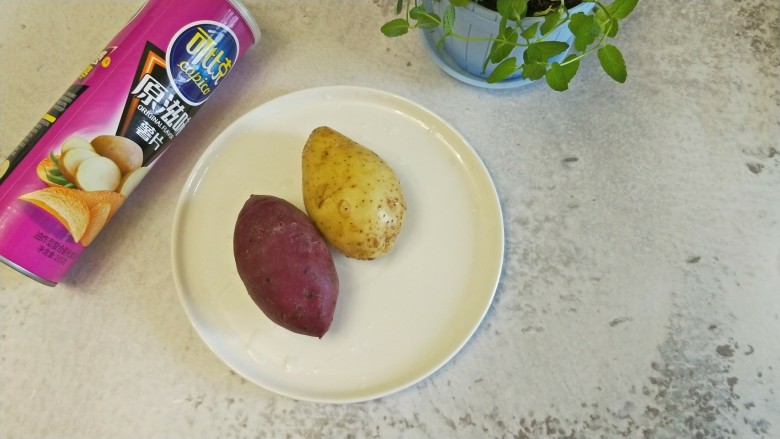 早餐～下午茶～紫薯土豆泥,准备好食材