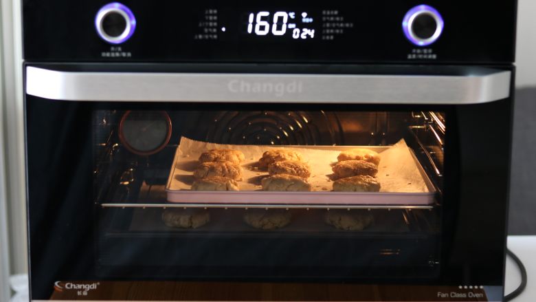 麦片早餐饼干,空气烤 设定160℃ 时长25分钟 焖炉3分钟（以烤箱实际测温为准）