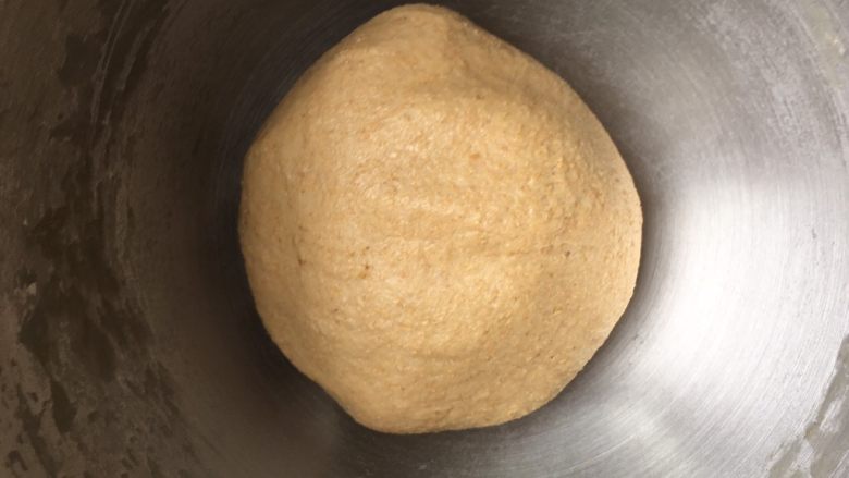 全麦面包,揉成面团发酵一小时