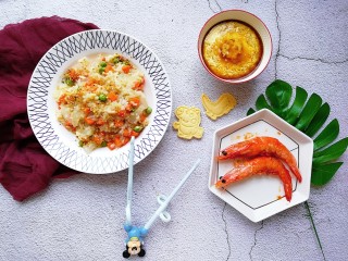 宝宝辅食—冬瓜蔬菜烩饭,装盘