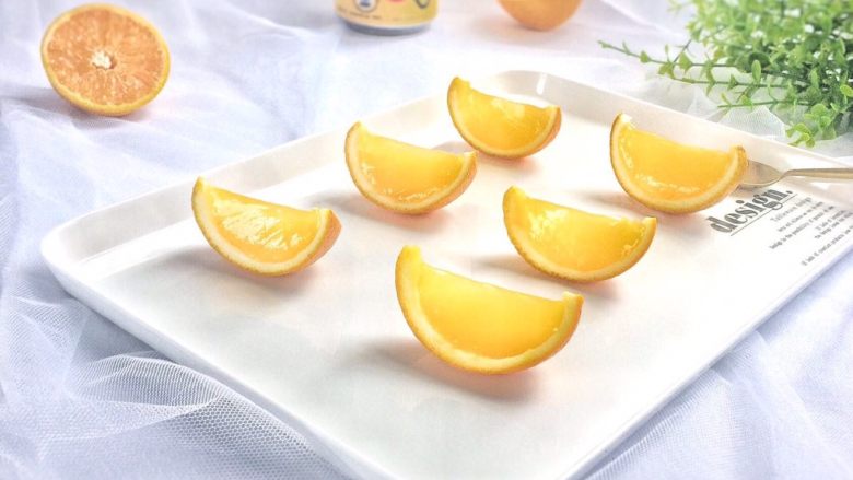 夏日小清新：橙子果冻,浓郁的橙香味……