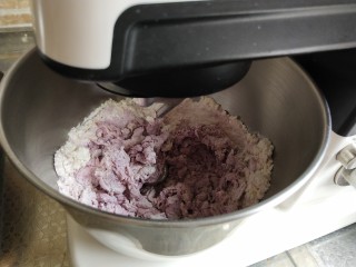 奶香紫薯馒头 ,厨师机一档混合均匀