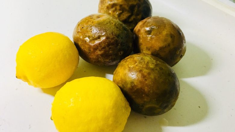 柠檬蜂蜜百香果,备料