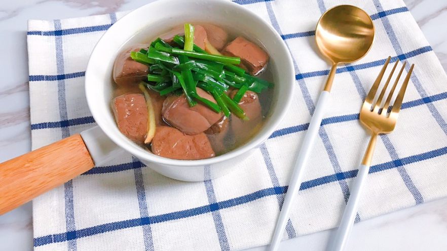 韭菜猪红汤