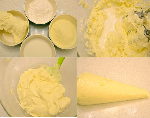 抹茶奶酪软欧包,制作馅料：将室温软化的奶油奶酪搅拌至顺滑，再加入糖粉，奶油和牛奶，搅拌均匀后装入裱花袋，备用。