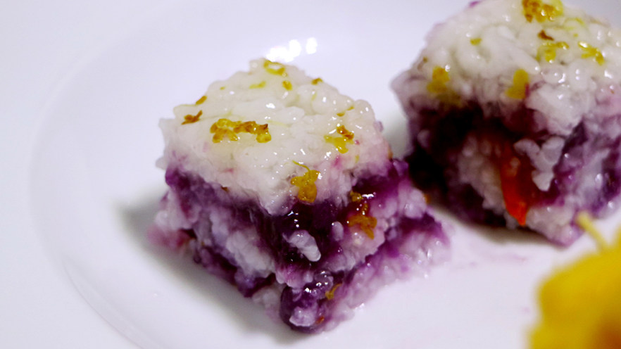 甜糯紫薯糯米糕