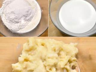 可可麻薯软欧包,将除黄油外的麻薯材料混合均匀，用碗装好盖上保鲜膜后蒸熟，约15分钟。
