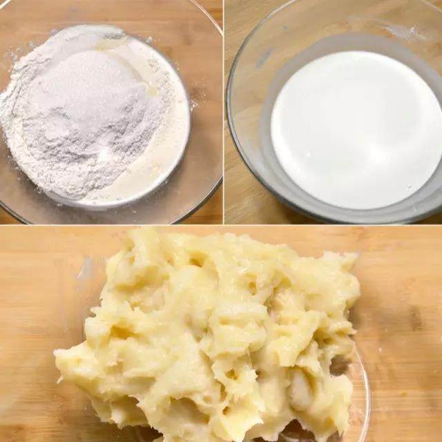 可可麻薯软欧包,将除黄油外的麻薯材料混合均匀，用碗装好盖上保鲜膜后蒸熟，约15分钟。