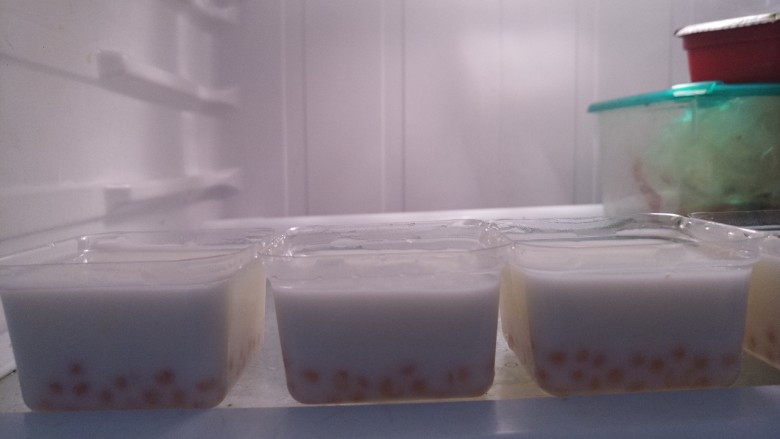 西米椰汁糕,入冰箱冷藏4个小时，就可以吃了。