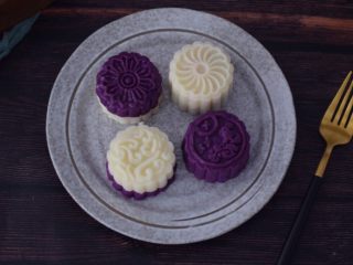紫薯山药糕,成品图