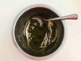 茶香戚风蛋糕,调匀备用，这样处理好的抹茶粉可以避免消泡