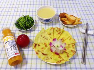角瓜香肠蛋饼,一天之际在于晨所以早餐一定要丰富多彩营养满满滴