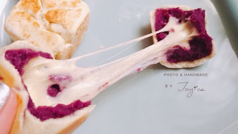 拉丝芝士紫薯仙豆糕 网红糕点来报道,趁热吃，真的可以拉丝哦！！！