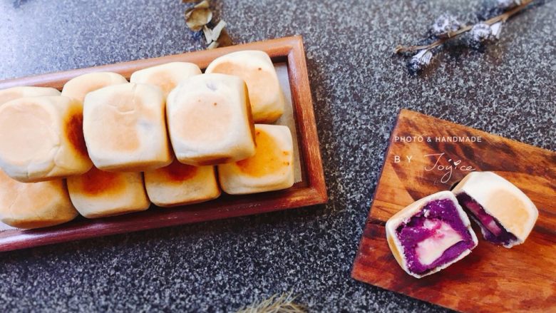 拉丝芝士紫薯仙豆糕 网红糕点来报道,热腾腾香喷喷的仙豆糕呀……