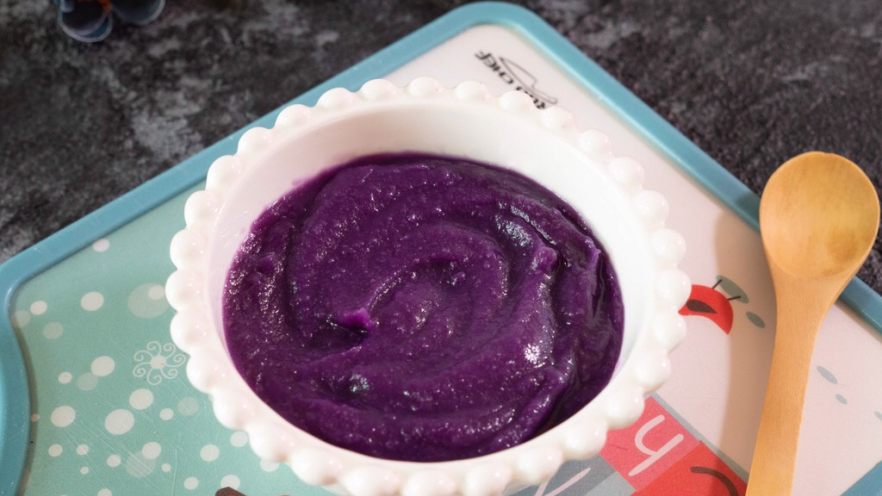 宝宝辅食 富含花青素的紫薯泥