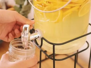 柠檬醋,喝的时候接点柠檬醋兑点苏打水或者白水，加上冰块，酸甜又好吃~