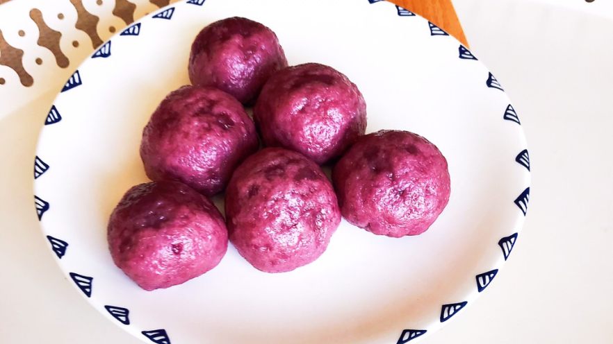 宝宝健康食谱   紫薯豆沙包