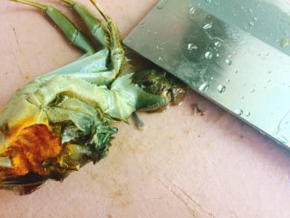 家常菜+红烧大闸蟹,大闸蟹的脚用刀背拍一下，这样更容易入味