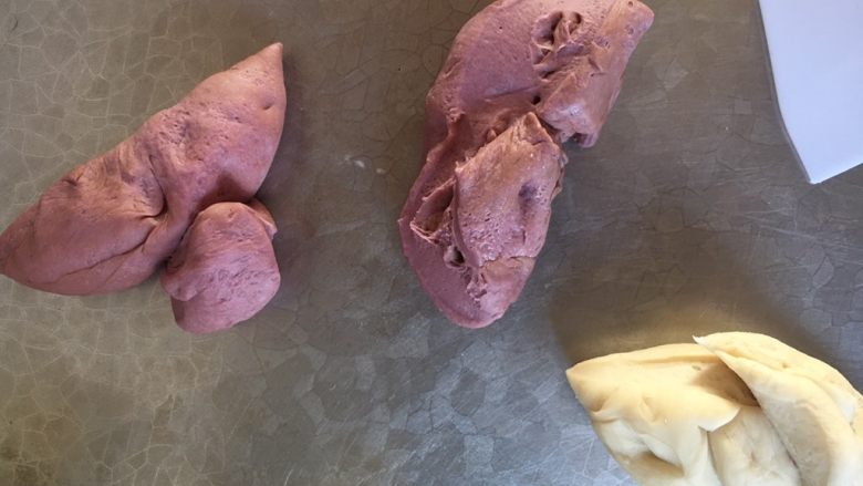 紫薯面包,每份面团100g