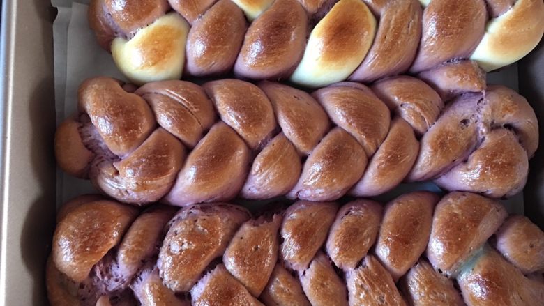 紫薯面包,烤20分钟