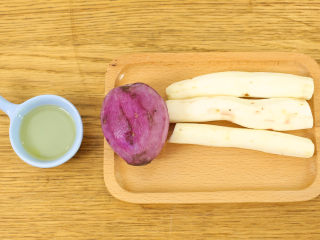 紫薯山药糕7M+,准备食材：山药100g、紫薯100g、食用油2勺