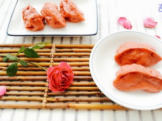浪漫红粉蒸饺,美味，美颜