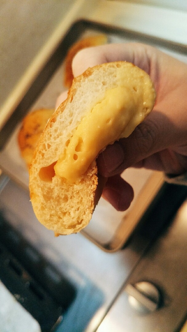 卡仕达奶油面包——奶油饺子包,爆浆+2