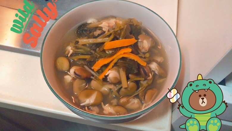 老少通吃一颗灿烂的⭐——咸菜烤粉芽豆,可以盛出了