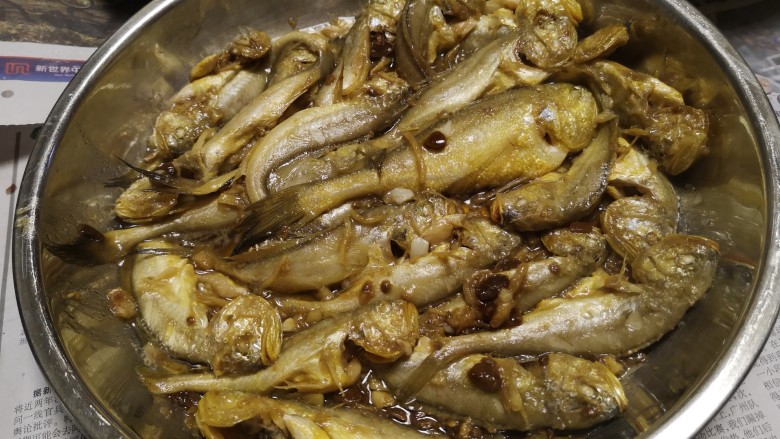 蒜蓉豆豉梅童鱼（梅子鱼）,成品，鲜美