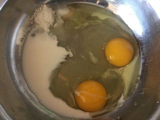 香酥小麻花,将牛奶、鸡蛋、白糖、盐倒入盆里