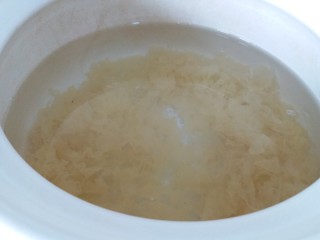 超级拉丝红枣桃胶银耳汤,将银耳和纯净水放进砂锅炖煮，水一定要一次放够。大火煮开后换小火。盖子要留条缝，不然会溢出来