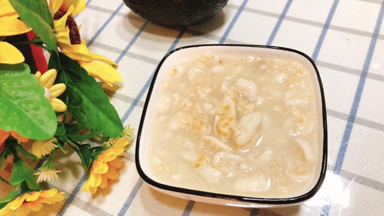 燕麦花生汤粥-早餐,成品图。