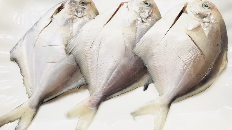 清蒸鲳鳊鱼,清理干净鱼，正反面都划两刀，更入味