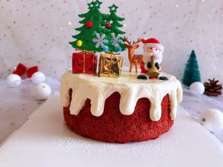 圣诞款红丝绒蛋糕,成品