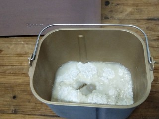 韭菜盒子,把面团用料放入面包桶里，(天冷偷懒)