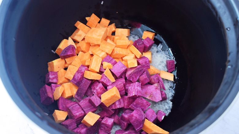 双薯粥,加入紫薯和红薯