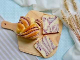 紫薯奶油辮子吐司（奶油直接法）