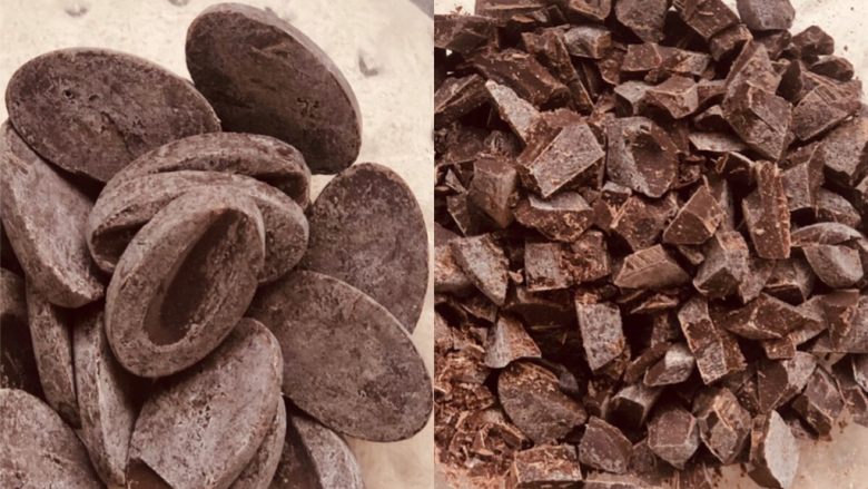 波兰种黑巧克力蔓越莓吐司,巧克力币切碎备用。