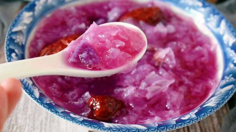 紫薯红枣银耳汤（电饭煲版）,开吃喽！