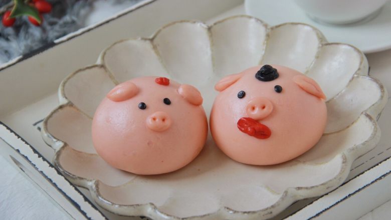 猪猪馒头,将小猪馒头发酵至1.5倍大小