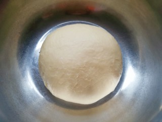 淡奶油餐包,和面程序结束以后取出面团整形，放在盆里盖上保鲜膜发酵至两倍大。