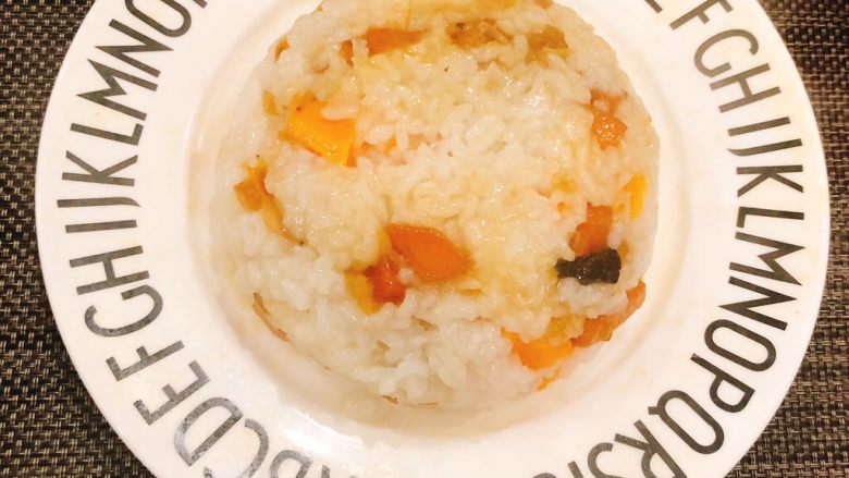虾米时蔬红薯烩饭,完成啦！
